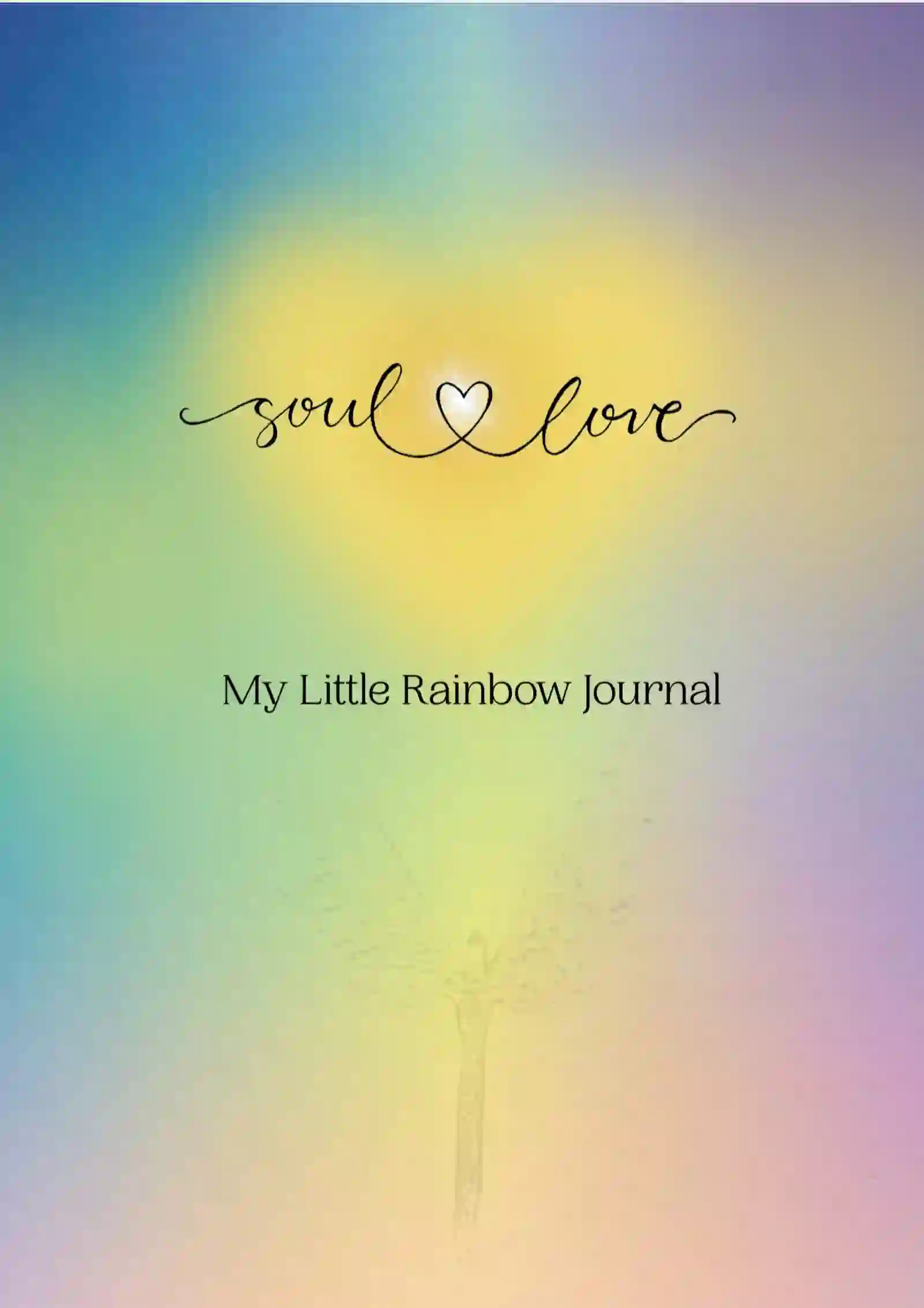 My Little Rainbow Journal with a soft rainbow watercolor cover